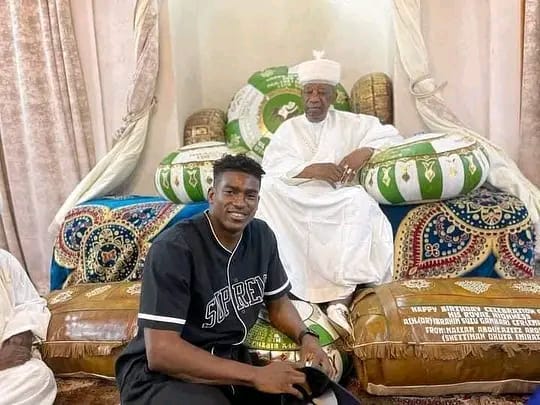 Taiwo Awoniyi, visits the Emir of Ilorin