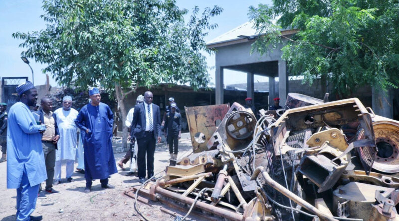 Zulum at the site for inspection