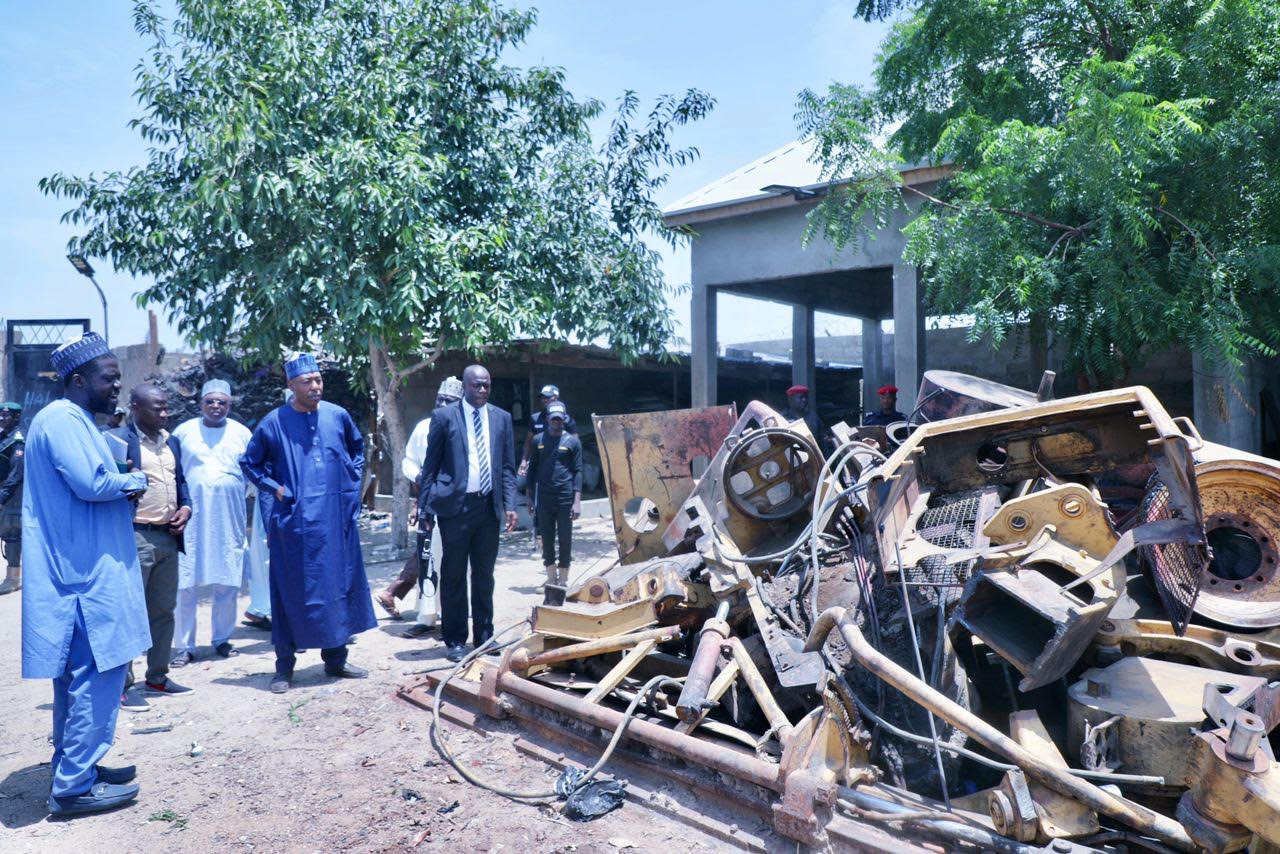 Zulum at the site for inspection