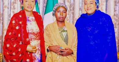 First lady welcomes rescued Chibok girl