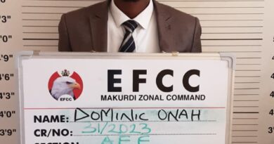 The Economic and Financial Crimes Commission, EFCC, Makurdi Zonal Command, on Monday, October 9, 2023, secured the conviction and sentencing of one Dominic Ogbeh Onah before Justice Abdul Dogo of the Federal High Court sitting in Makurdi, Benue State .