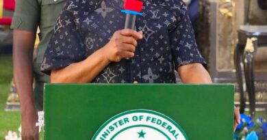 FCT Minister Nyesom Wike making his remarks during the townhall meeting on security in Bwari on Wednesday.