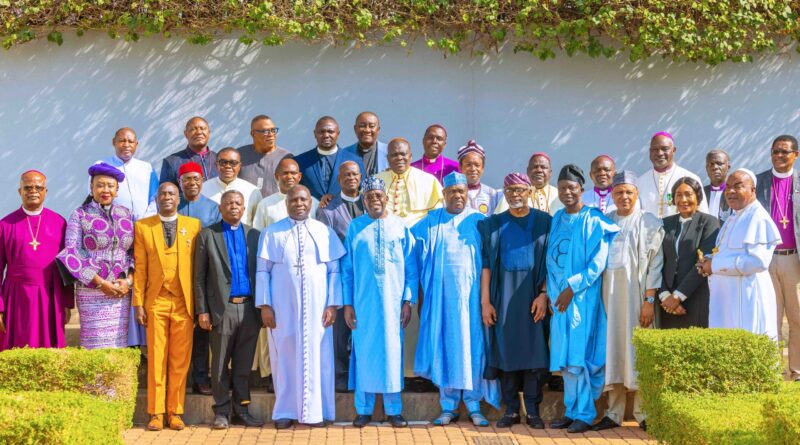 Tinubu and a delegation of CAN leadership