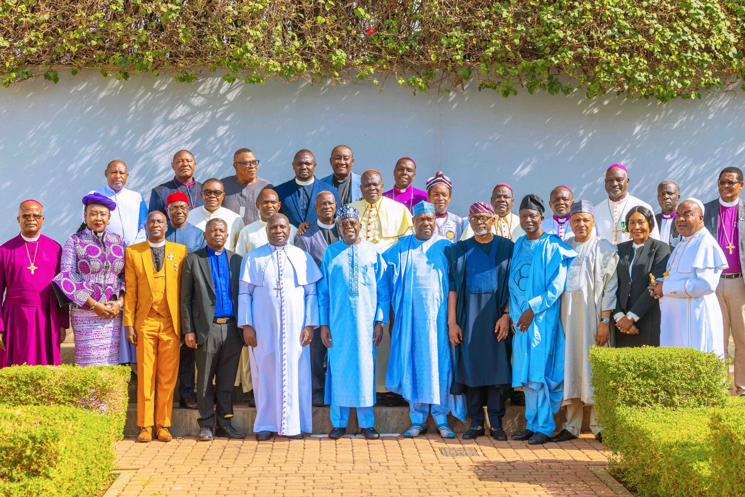 Tinubu and a delegation of CAN leadership