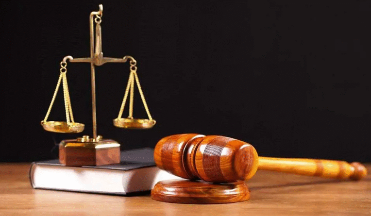 Gavel and scales of justice.